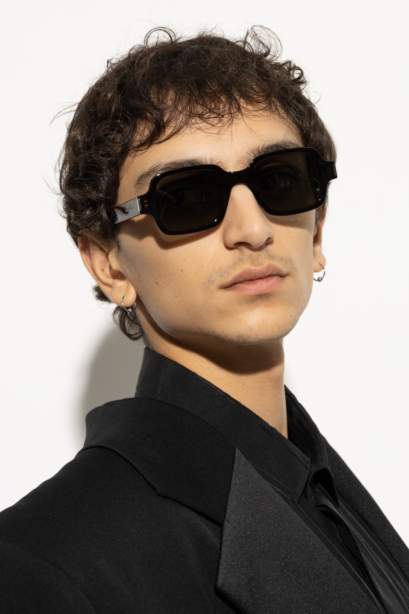 送料関税込★Saint Laurent★SL 720 スクエア・サングラス SL 720 Geometric Square Frame Sunglasses | Brown – Parlour X